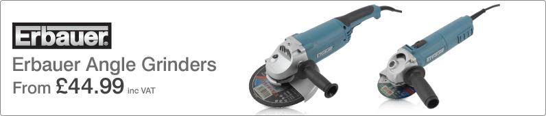 Erbauer Angle Grinders From £44.99 Erbauer Angle Grinders From £44.99