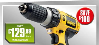 DeWalt 18V Combi Drill + 3 Batteries