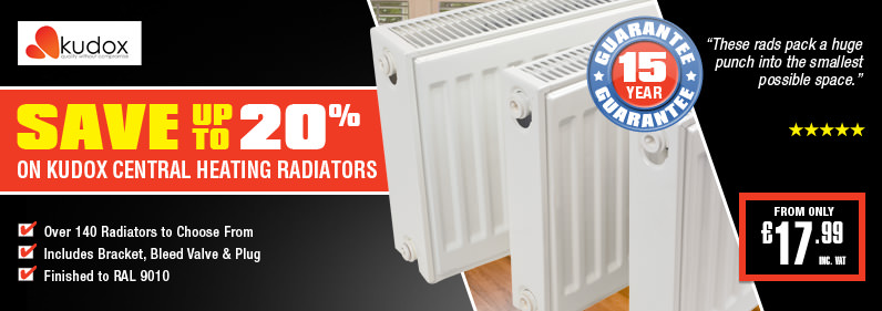 Save on all Kudox Central Heating Radiators