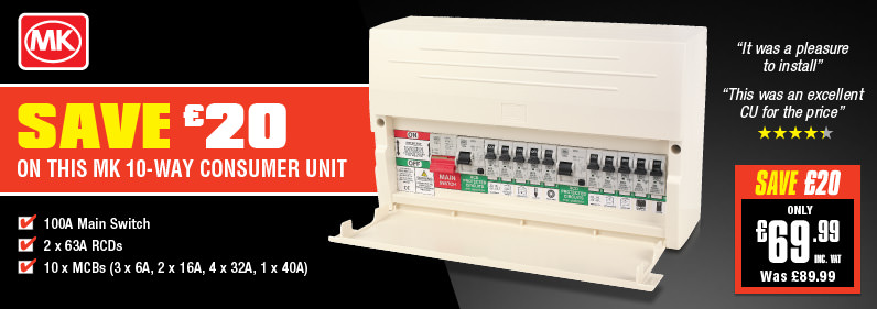 Save &pound;20 on This MK 10-Way Consumer Unit