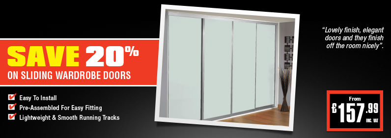 Save 20% on Sliding Wardrobe Doors