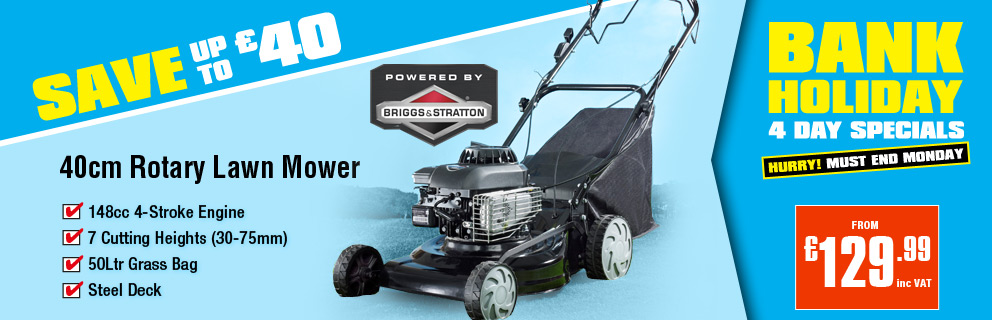 Save up to &pound;70 on Briggs & Straton 40cm Rotary Lawn Mower