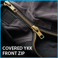 Covered YKK Front Zip