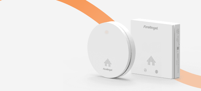 FireAngel ultraslim smoke and CO alarms on a light grey background. Refresh your protection, Get sealed battery ultraslim alarms as your finishing touch. Upgrade today.