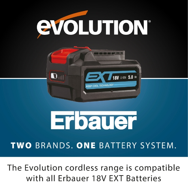 Evolution and Erbauer - two brands, one battery system